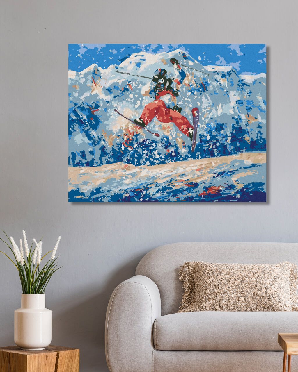 zuty Malování podle čísel - FREESTYLE LYŽAŘ - Rozměr: 40x50 cm, Rámování: Varianta: vypnuté plátno na rám - obrázek 10