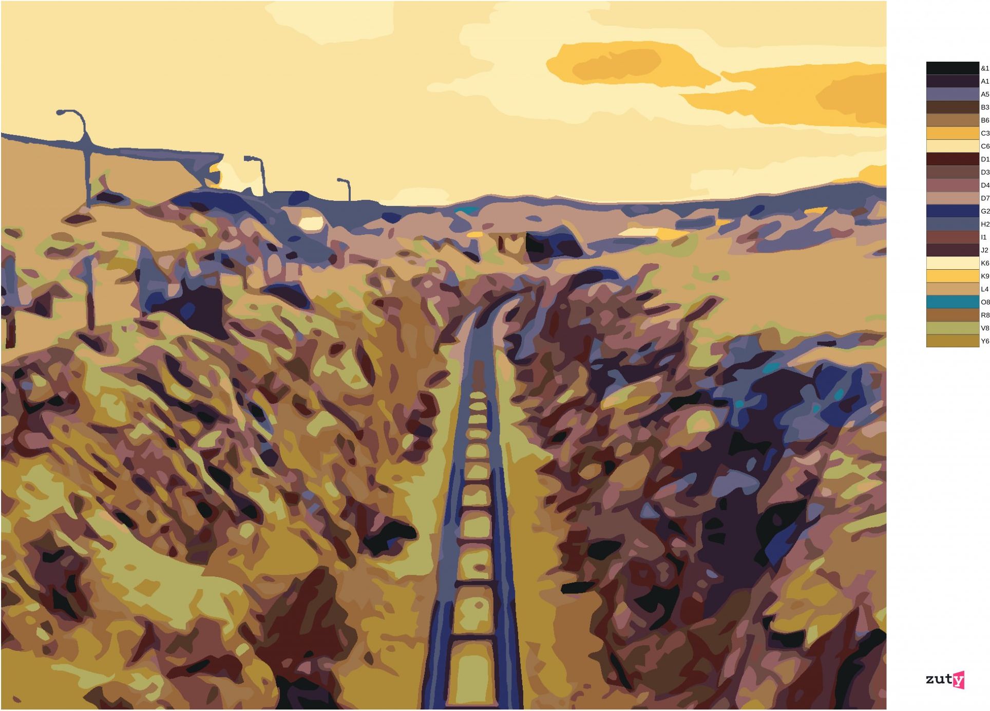 zuty Malování podle čísel - ÚZKOKOLEJKA - Rozměr: 40x50 cm, Rámování: Varianta: vypnuté plátno na rám - obrázek 6