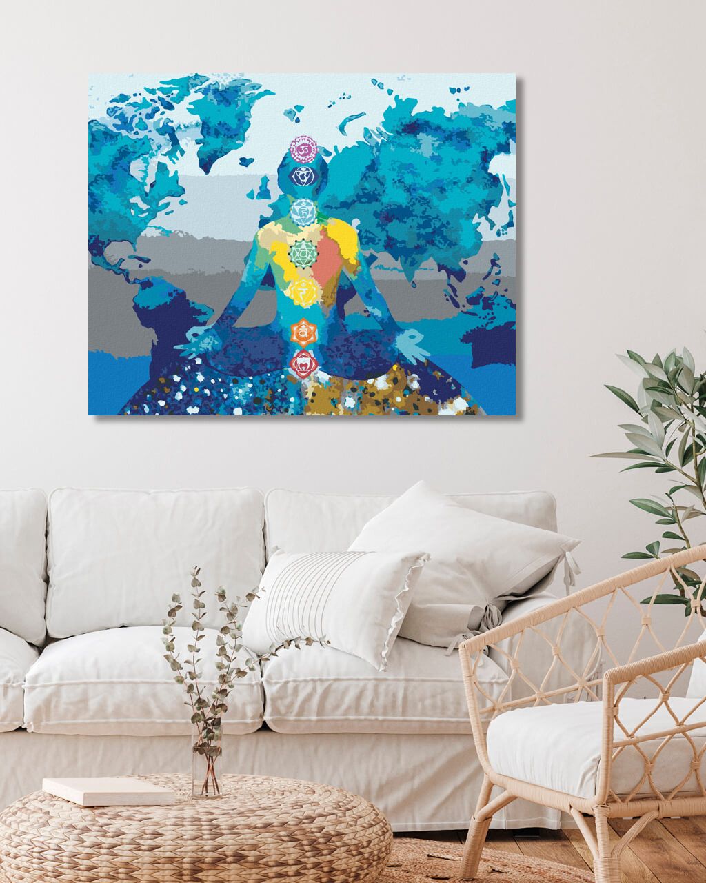 zuty Malování podle čísel - MEDITACE SPOJUJÍCÍ CELÝ SVĚT - Rozměr: 40x50 cm, Rámování: Varianta: vypnuté plátno na rám - obrázek 7