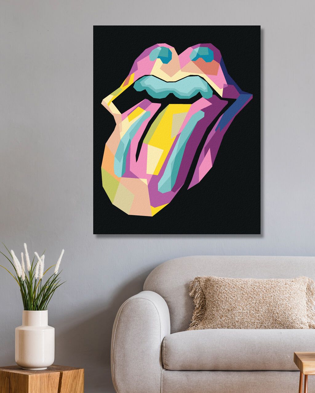 zuty Malování podle čísel - POP-ART IKONA ROLLING STONES - Rozměr: 40x50 cm, Rámování: Varianta: bez rámu a bez vypnutí plátna - obrázek 8