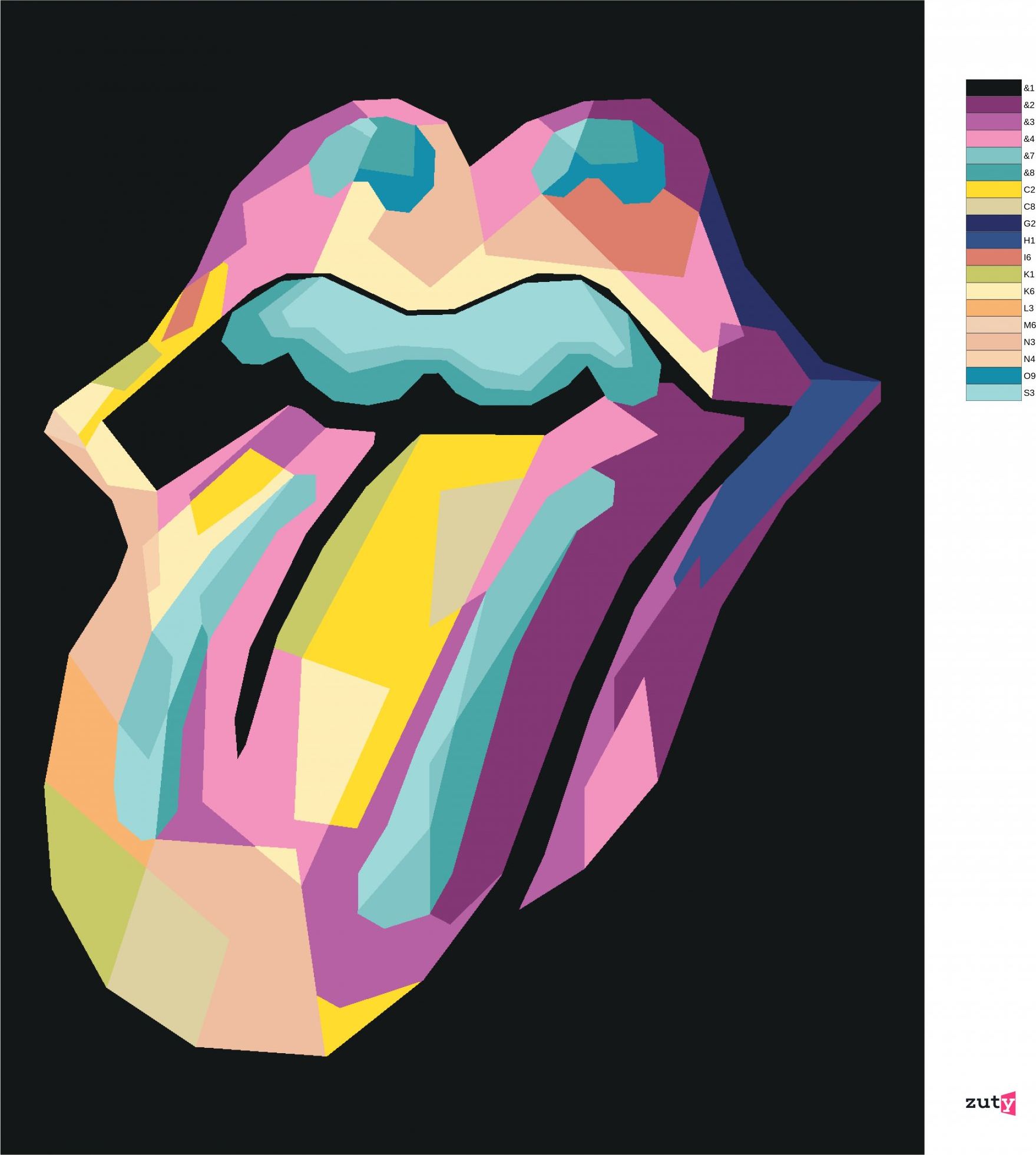 zuty Malování podle čísel - POP-ART IKONA ROLLING STONES - Rozměr: 40x50 cm, Rámování: Varianta: vypnuté plátno na rám - obrázek 5