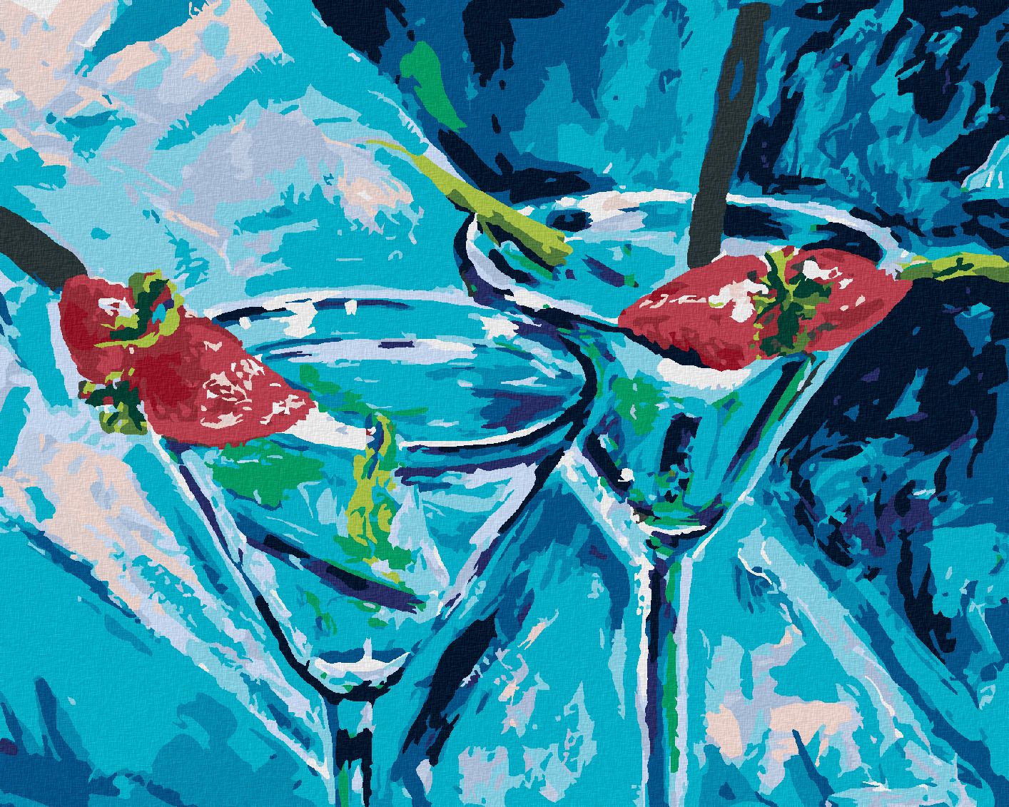 zuty Malování podle čísel - SKLENICE V BARU - Rozměr: 40x50 cm, Rámování: Varianta: vypnuté plátno na rám - obrázek 1