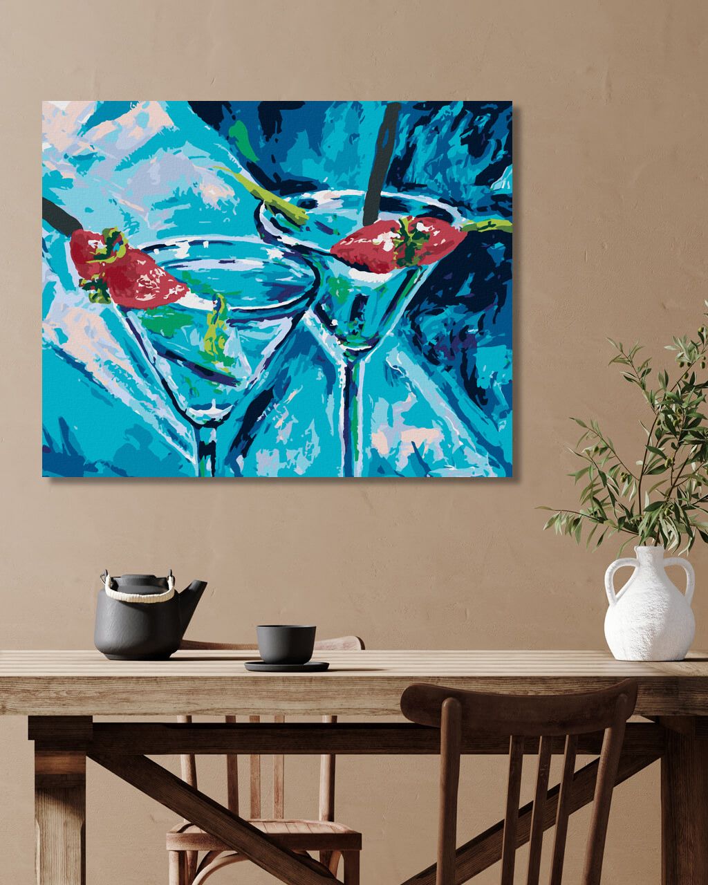 zuty Malování podle čísel - SKLENICE V BARU - Rozměr: 40x50 cm, Rámování: Varianta: vypnuté plátno na rám - obrázek 3