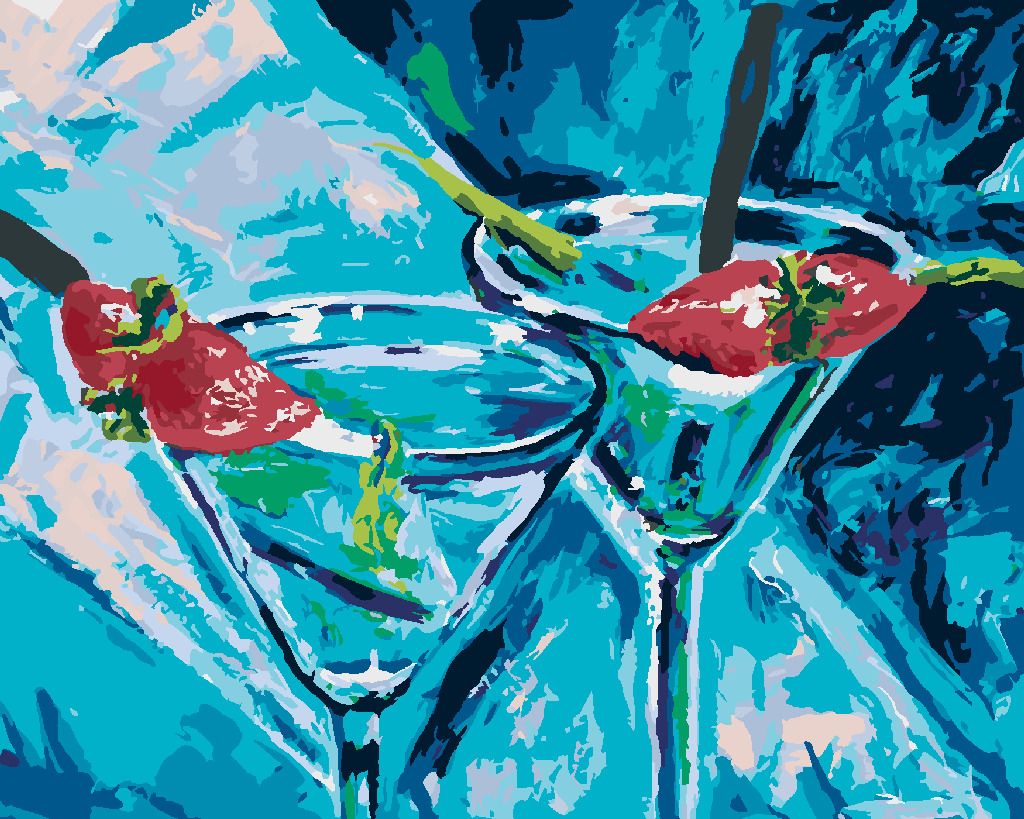 zuty Malování podle čísel - SKLENICE V BARU - Rozměr: 40x50 cm, Rámování: Varianta: vypnuté plátno na rám - obrázek 4