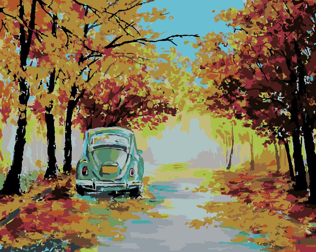zuty Malování podle čísel - BROUK NA LESNÍ CESTĚ - Rozměr: 40x50 cm, Rámování: Varianta: vypnuté plátno na rám - obrázek 6