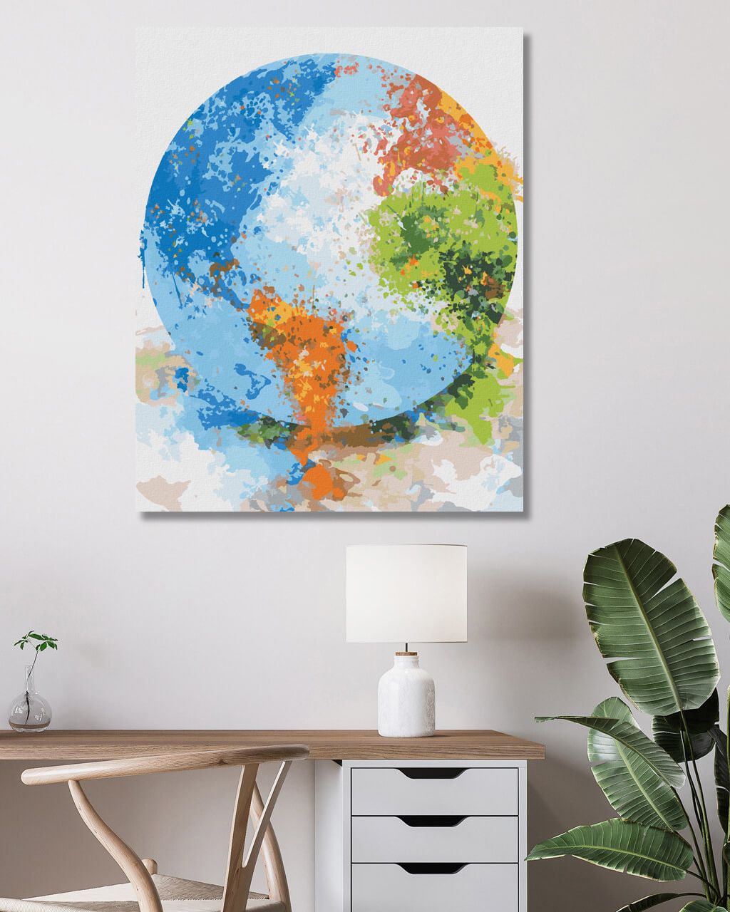 zuty Malování podle čísel - BAREVNÝ GLOBUS - Rozměr: 40x50 cm, Rámování: Varianta: vypnuté plátno na rám - obrázek 4