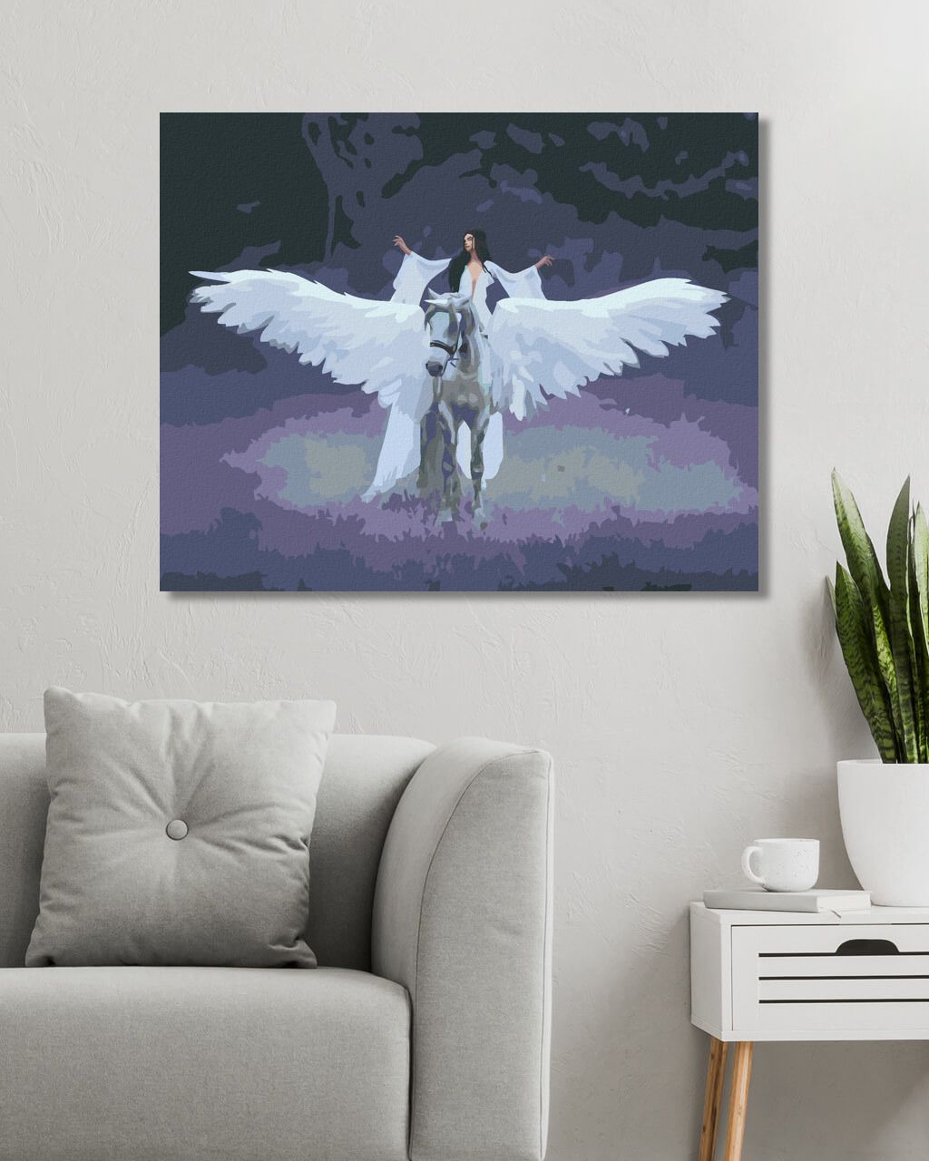 zuty Malování podle čísel - ELFKA A JEDNOROŽEC - Rozměr: 40x50 cm, Rámování: Varianta: bez rámu a bez vypnutí plátna - obrázek 4