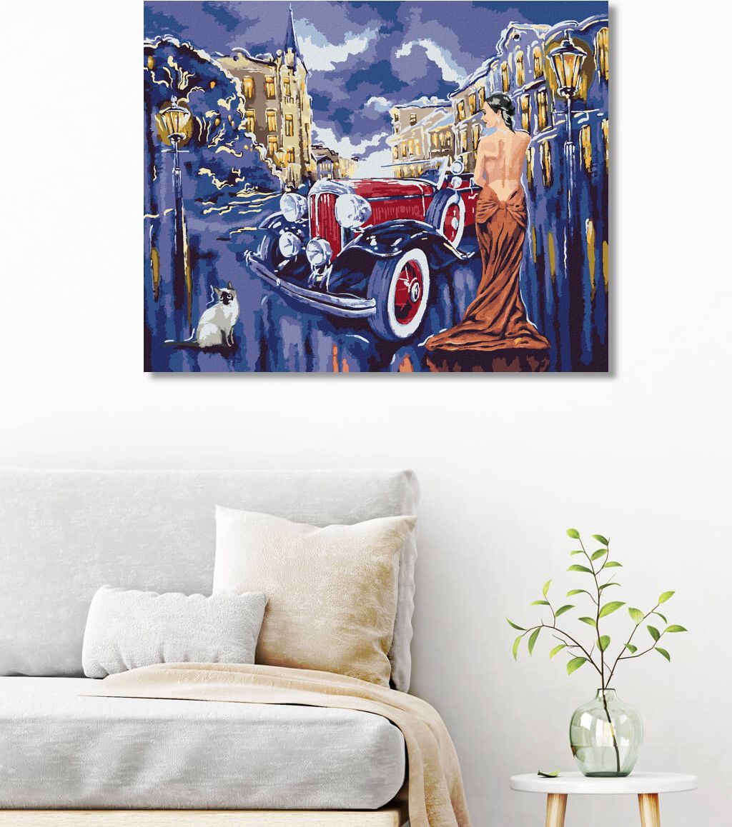 zuty Malování podle čísel - AUTO S DÍVKOU - Rozměr: 40x50 cm, Rámování: Varianta: bez rámu a bez vypnutí plátna - obrázek 10
