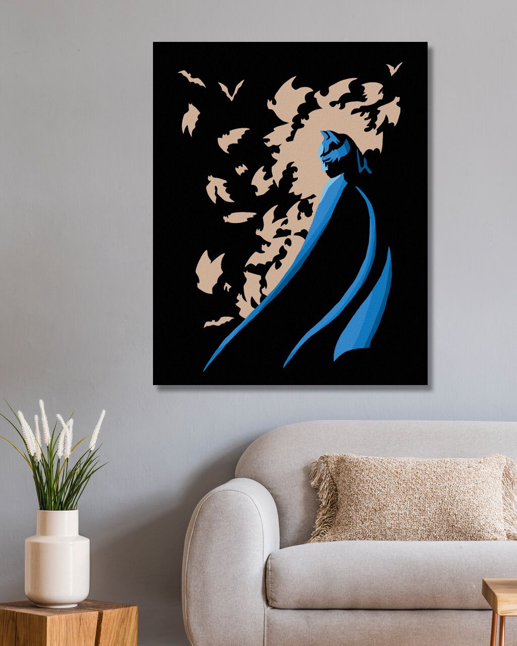 zuty Malování podle čísel - BATMAN OBKLOPEN NETOPÝRY - Rozměr: 40x50 cm, Rámování: Varianta: vypnuté plátno na rám - obrázek 10