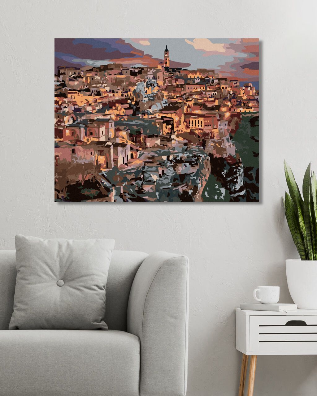 zuty Malování podle čísel - MĚSTO MATERA - Rozměr: 40x50 cm, Rámování: Varianta: bez rámu a bez vypnutí plátna - obrázek 9