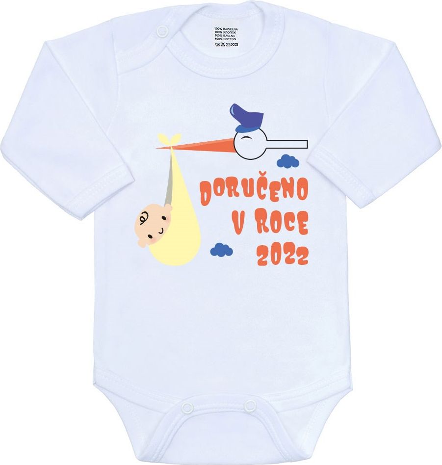 Body s potiskem New Baby Doručeno v roce 2022 Varianta: bílá/50 - obrázek 3