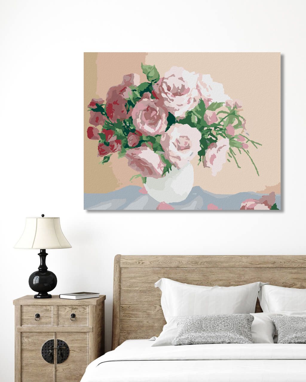 zuty Malování podle čísel - RŮŽE NA RŮŽOVÉM POZADÍ - Rozměr: 40x50 cm, Rámování: Varianta: bez rámu a bez vypnutí plátna - obrázek 7