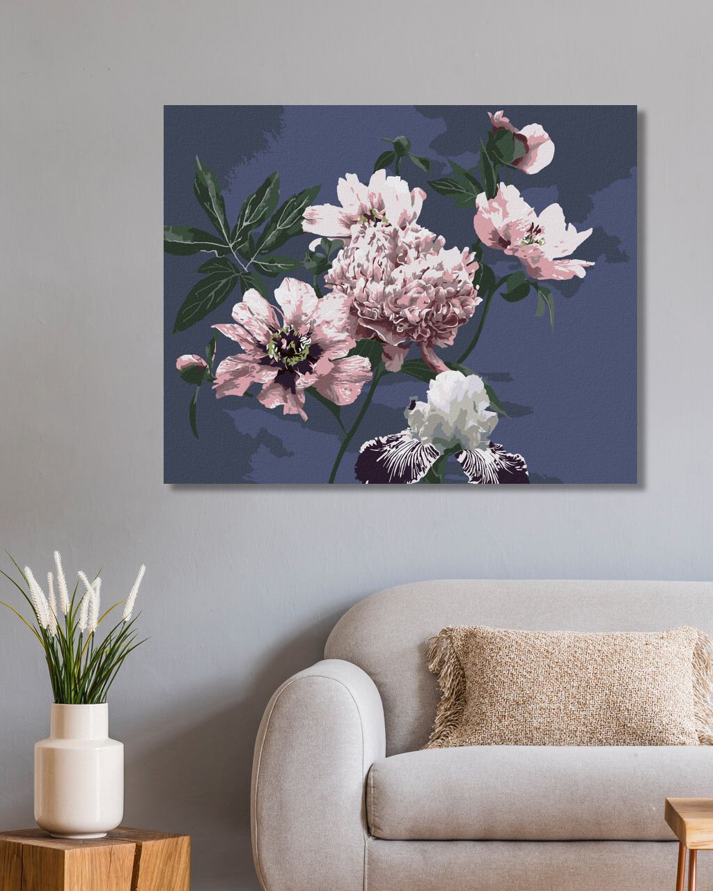 zuty Malování podle čísel - PIVOŇKY NA ČERNÉM POZADÍ - Rozměr: 40x50 cm, Rámování: Varianta: vypnuté plátno na rám - obrázek 10