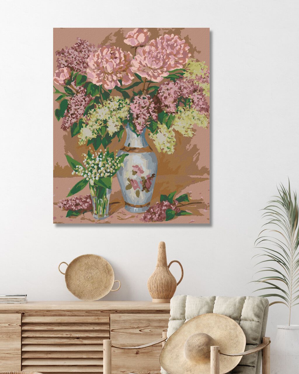 zuty Malování podle čísel - ZÁTIŠÍ S PIVOŇKAMI - Rozměr: 40x50 cm, Rámování: Varianta: vypnuté plátno na rám - obrázek 3
