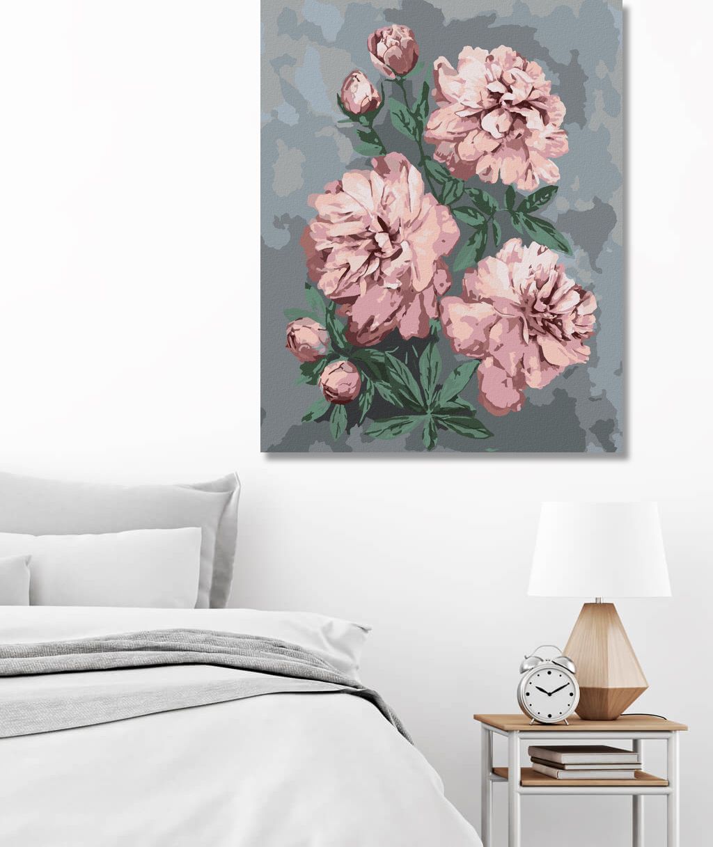zuty Malování podle čísel - RŮŽOVÉ PIVOŇKY NA ABSTRAKTNÍM POZADÍ - Rozměr: 40x50 cm, Rámování: Varianta: bez rámu a bez vypnutí plátna - obrázek 8