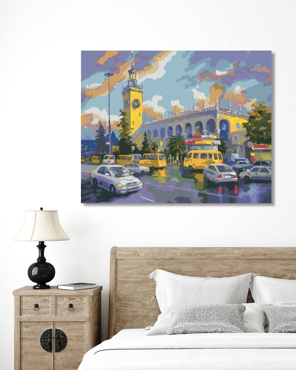 zuty Malování podle čísel - AUTA V SOCHI - Rozměr: 40x50 cm, Rámování: Varianta: vypnuté plátno na rám - obrázek 9