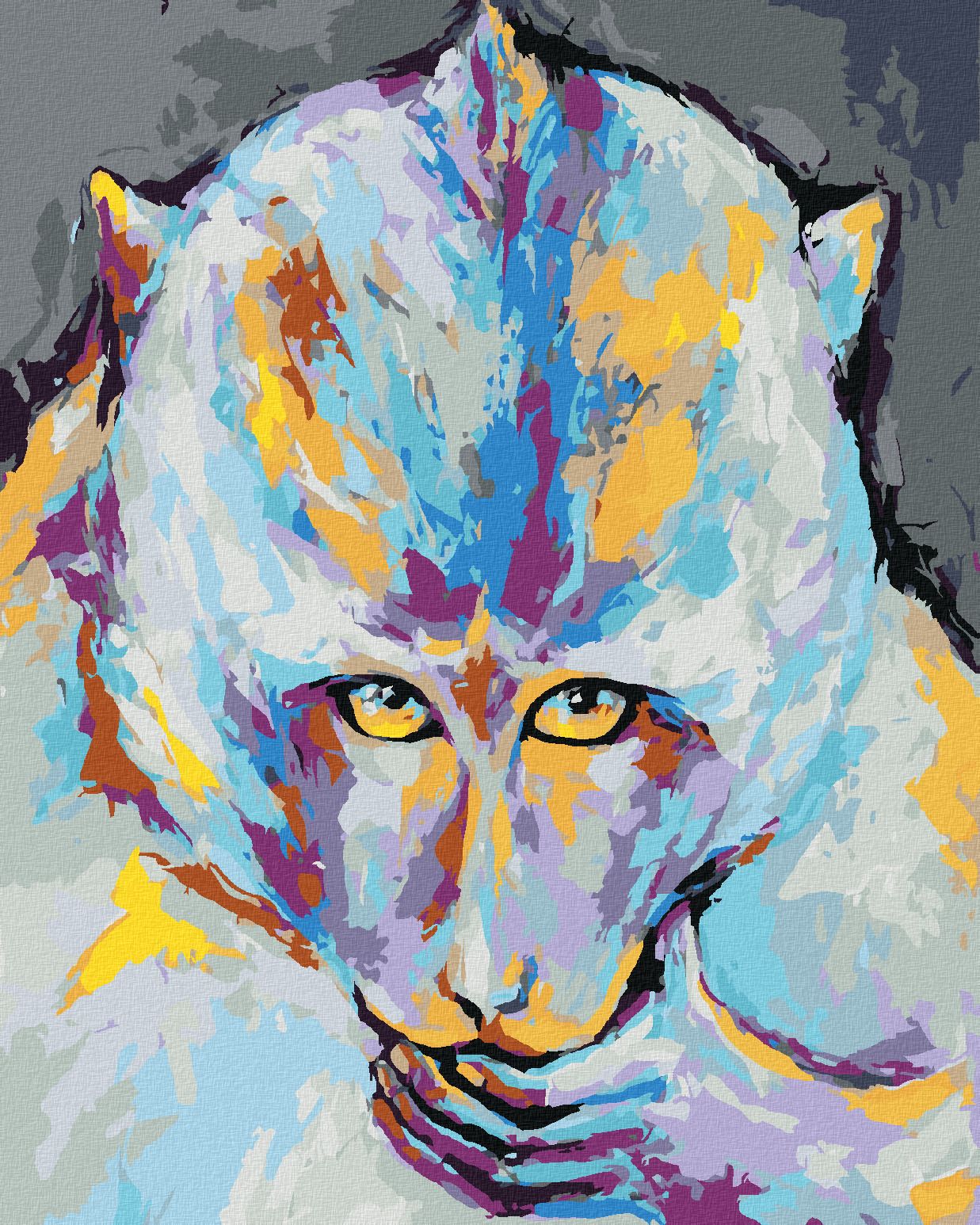zuty Malování podle čísel - BAREVNÁ OPICE - Rozměr: 40x50 cm, Rámování: Varianta: vypnuté plátno na rám - obrázek 1