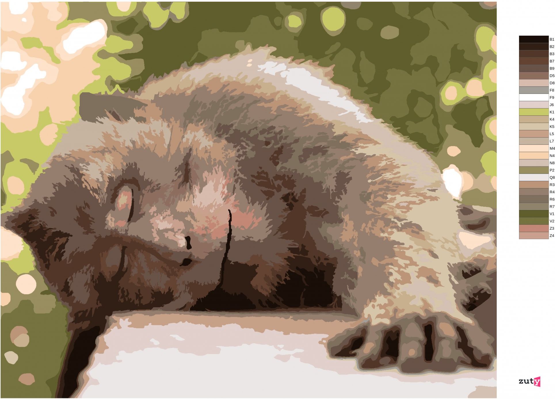 zuty Malování podle čísel - ODPOČÍVAJÍCÍ OPICE - Rozměr: 40x50 cm, Rámování: Varianta: bez rámu a bez vypnutí plátna - obrázek 9