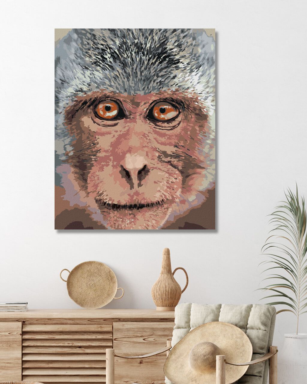 zuty Malování podle čísel - OPICE Z BLÍZKA - Rozměr: 40x50 cm, Rámování: Varianta: vypnuté plátno na rám - obrázek 4