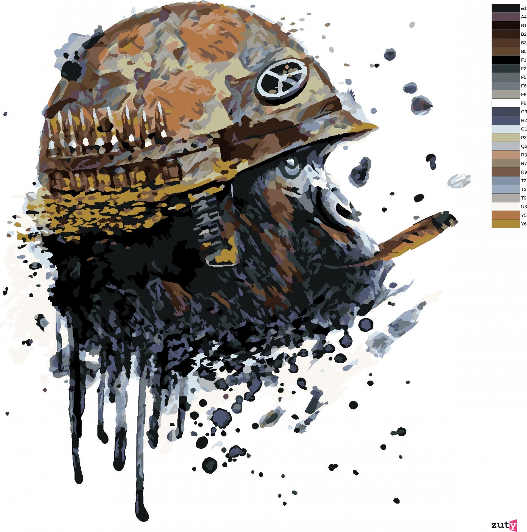 zuty Malování podle čísel - OPICE VOJÁKEM - Rozměr: 40x50 cm, Rámování: Varianta: vypnuté plátno na rám - obrázek 4