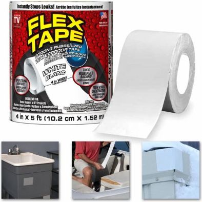 Vodotěsná lepící páska - Flex Tape bílá - obrázek 3