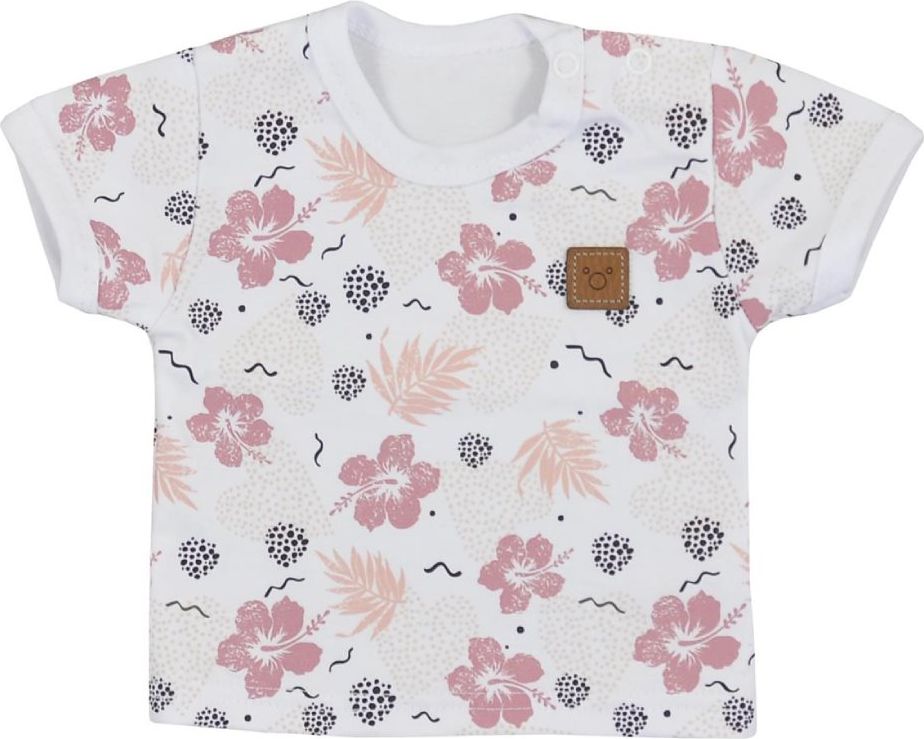 Kojenecké tričko s krátkým rukávem Koala Flowers Varianta: růžová/62 (3-6m) - obrázek 1