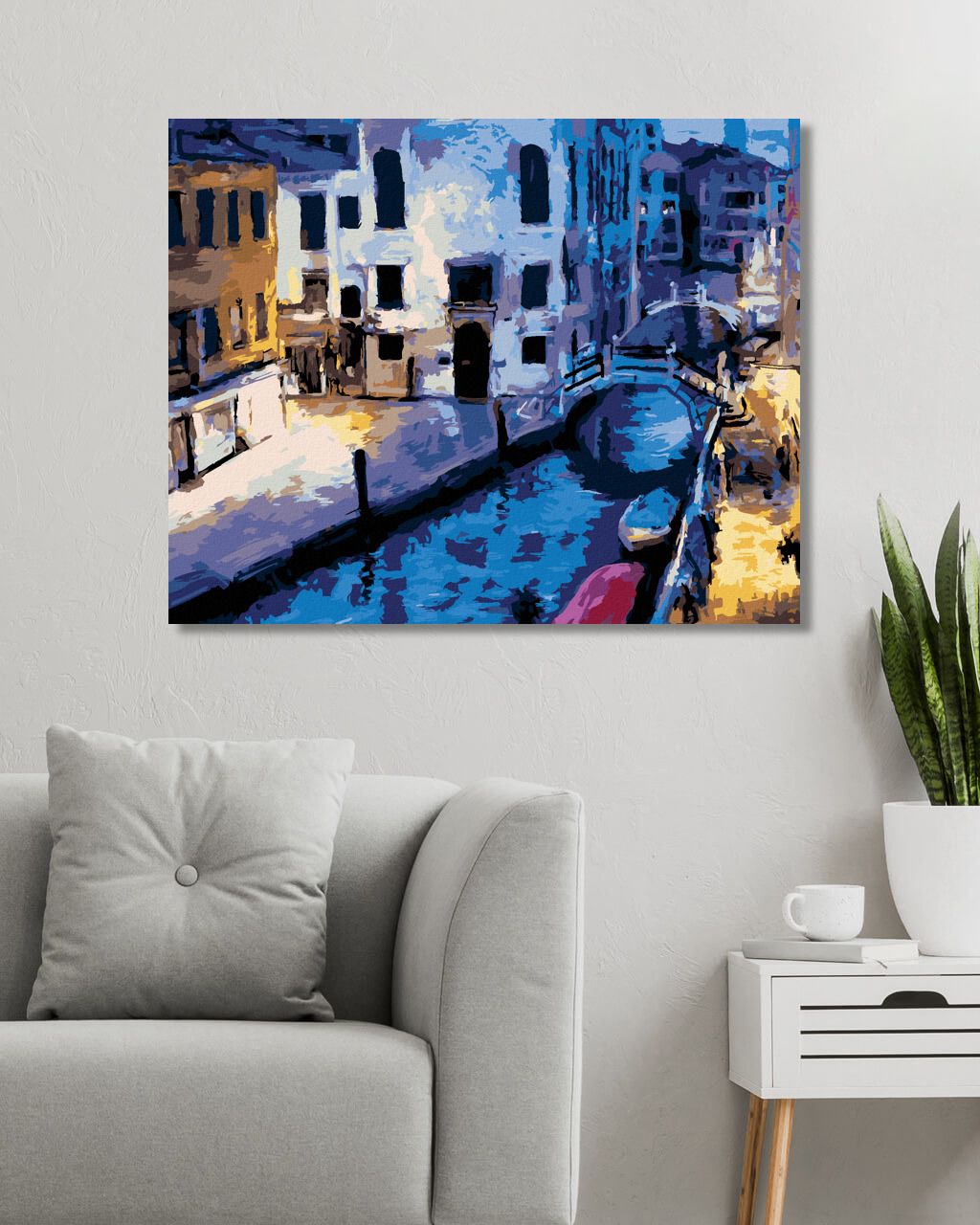 zuty Malování podle čísel - PODVEČER V BENÁTKÁCH - Rozměr: 40x50 cm, Rámování: Varianta: vypnuté plátno na rám - obrázek 3