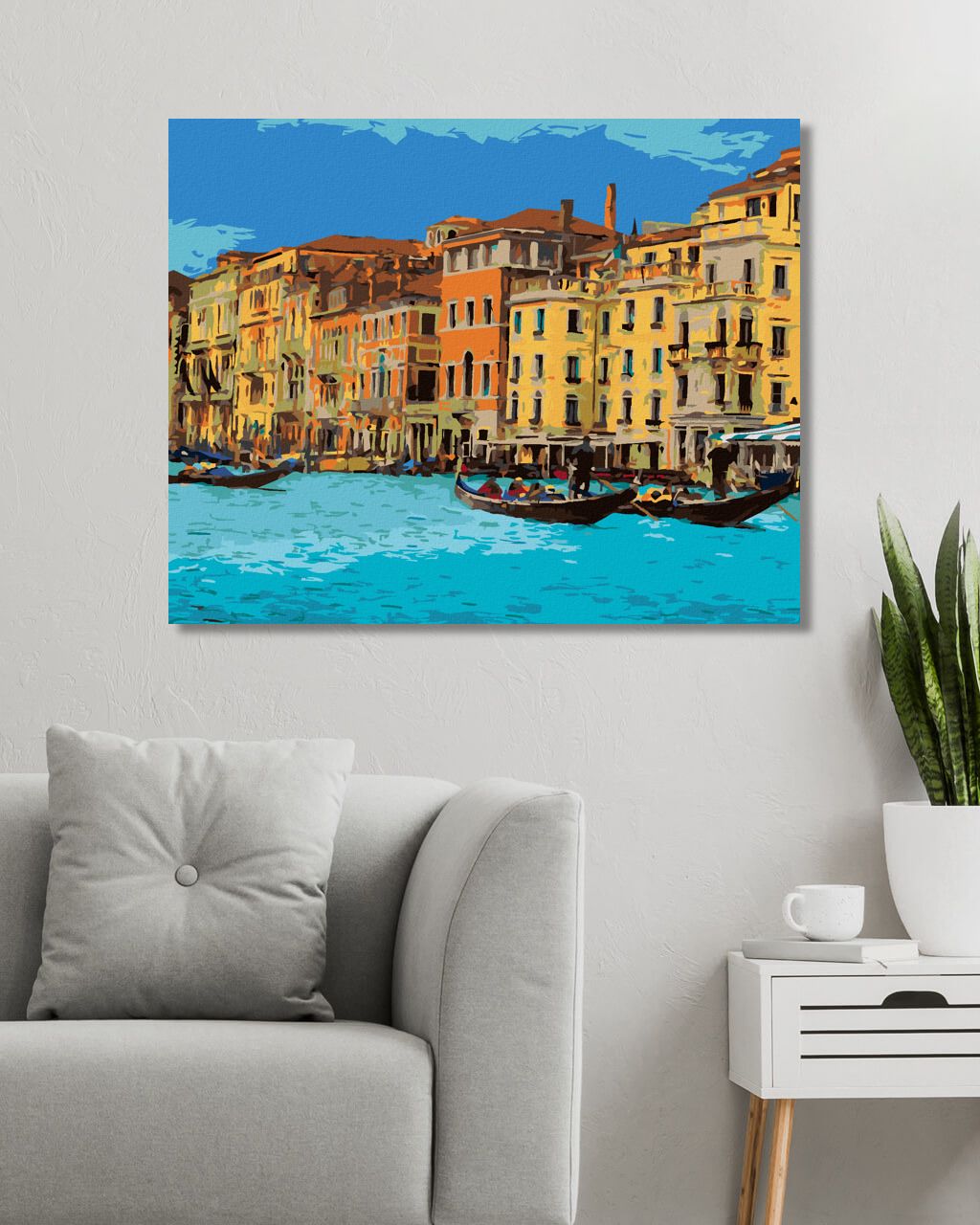 zuty Malování podle čísel - BENÁTKY S TURISTY - Rozměr: 40x50 cm, Rámování: Varianta: bez rámu a bez vypnutí plátna - obrázek 3