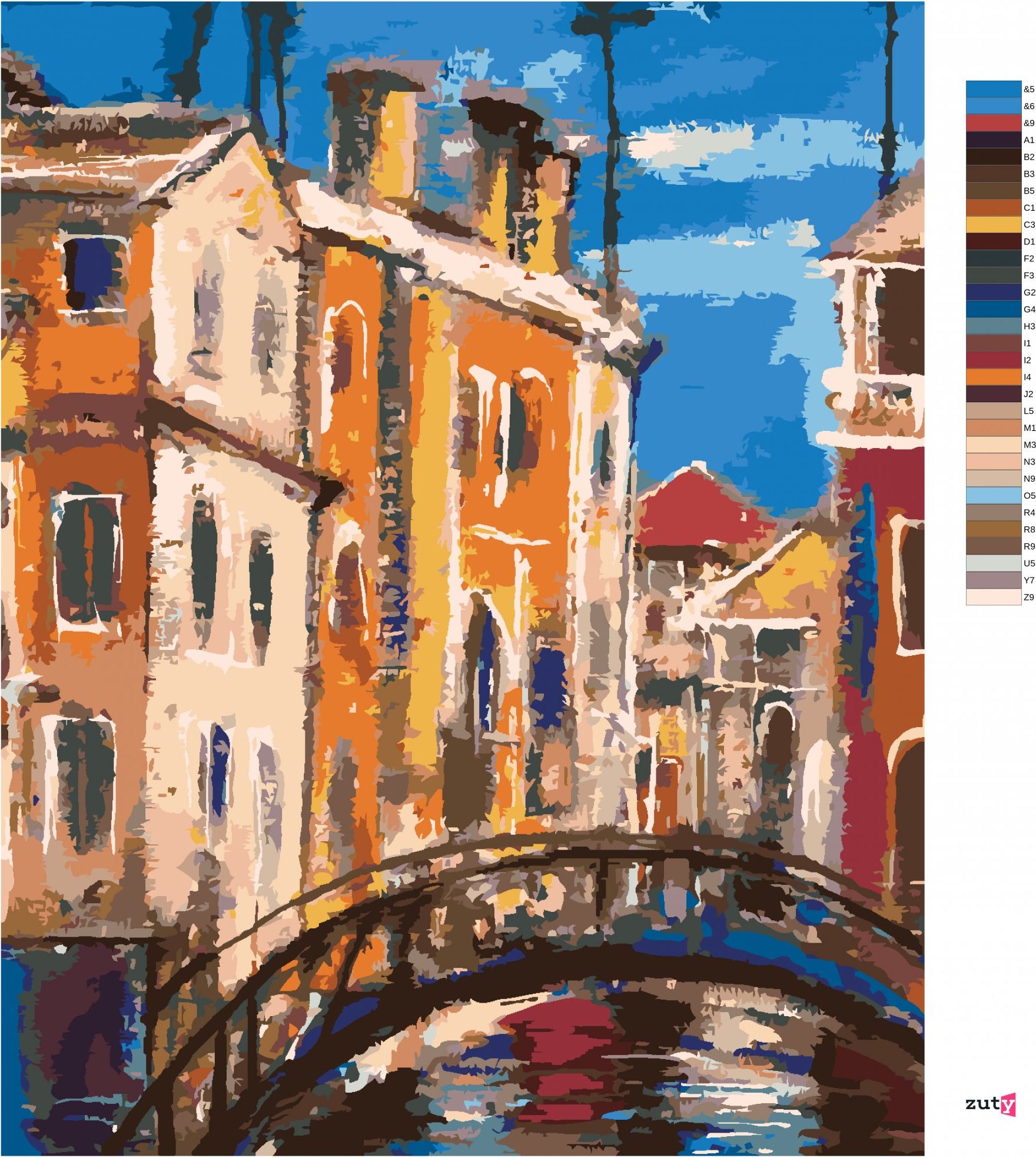zuty Malování podle čísel - ANTICKÝ MOST - Rozměr: 40x50 cm, Rámování: Varianta: vypnuté plátno na rám - obrázek 9