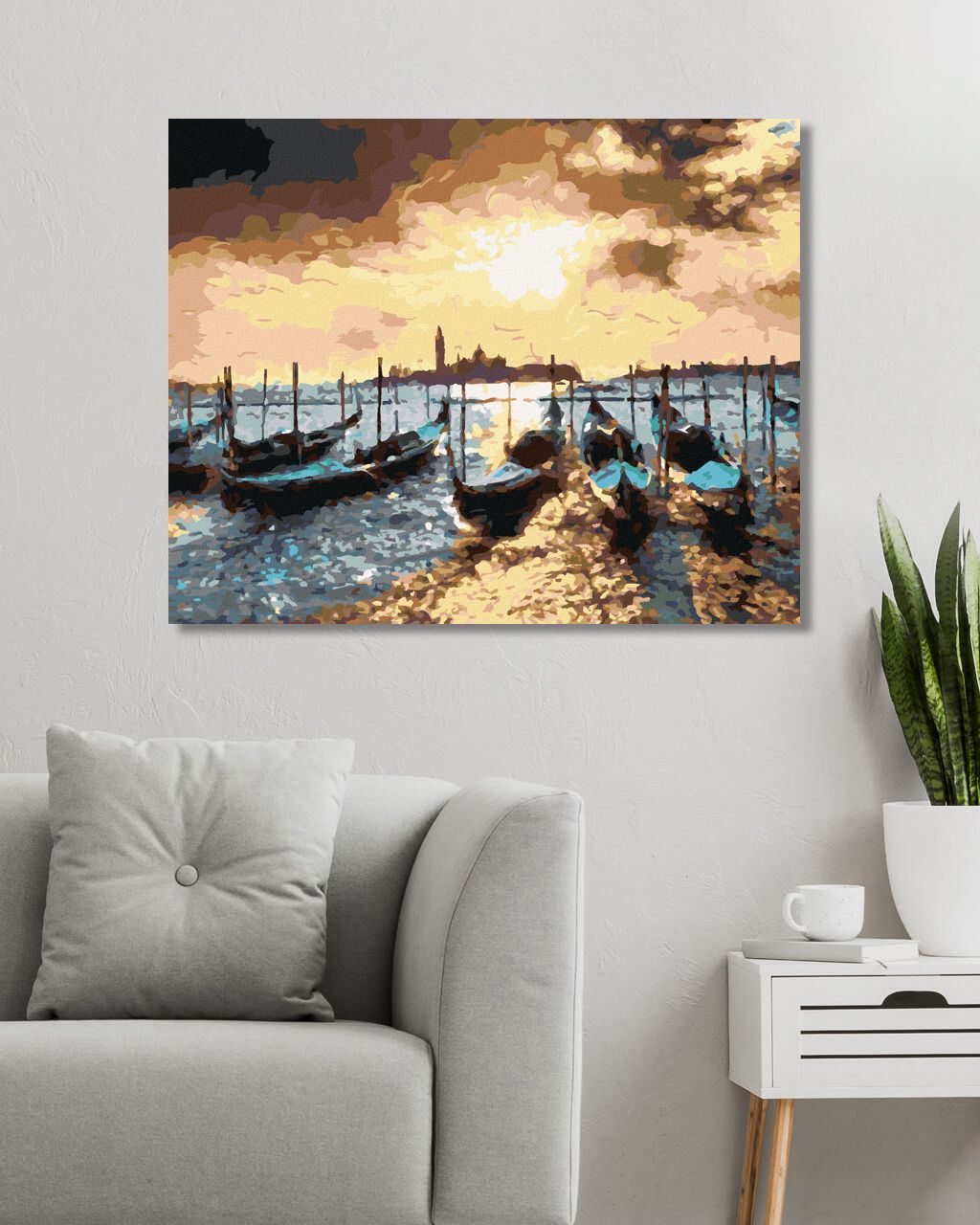 zuty Malování podle čísel - BOUŘKA NAD GONDOLY V BENÁTKÁCH - Rozměr: 40x50 cm, Rámování: Varianta: vypnuté plátno na rám - obrázek 10