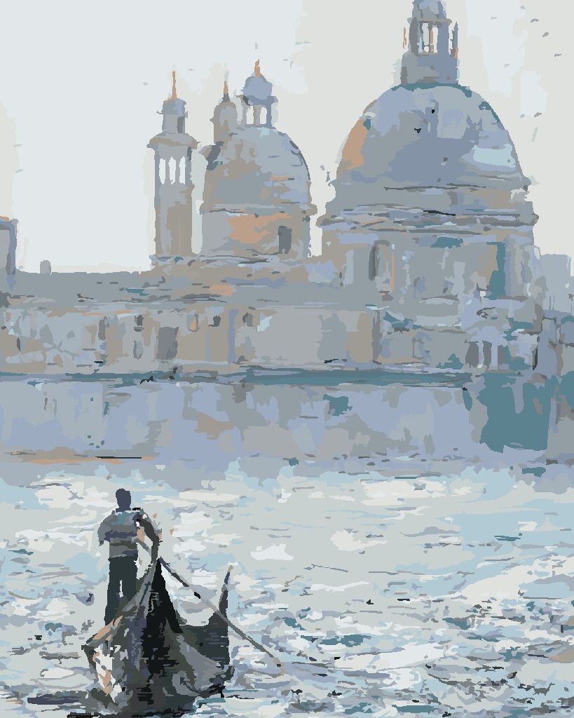 zuty Malování podle čísel - GONDOLA NA BENÁTSKÉM KANÁLU - Rozměr: 40x50 cm, Rámování: Varianta: vypnuté plátno na rám - obrázek 4