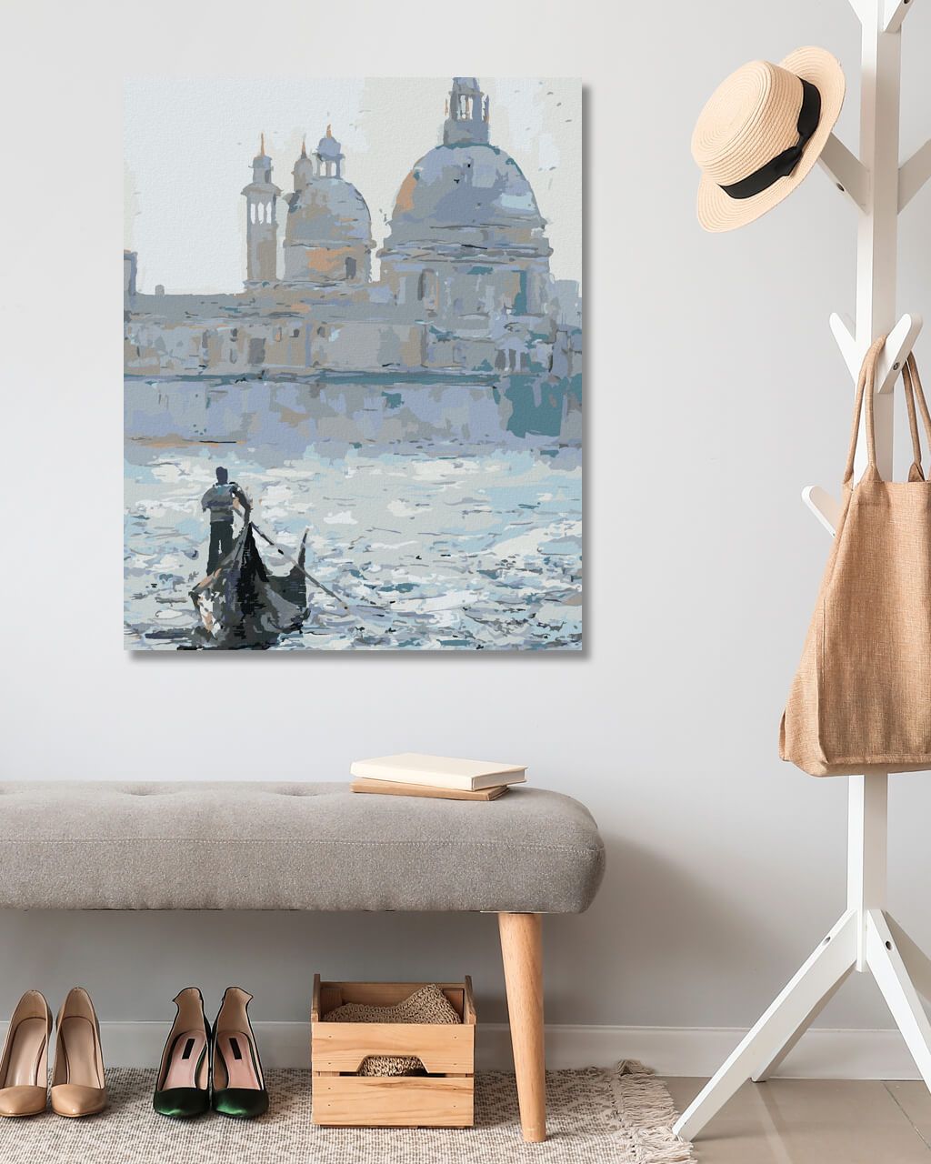 zuty Malování podle čísel - GONDOLA NA BENÁTSKÉM KANÁLU - Rozměr: 40x50 cm, Rámování: Varianta: vypnuté plátno na rám - obrázek 5