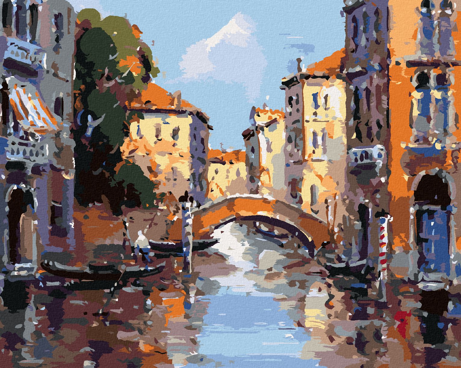 zuty Malování podle čísel - BENÁTSKÉ ULIČKY - Rozměr: 40x50 cm, Rámování: Varianta: vypnuté plátno na rám - obrázek 1