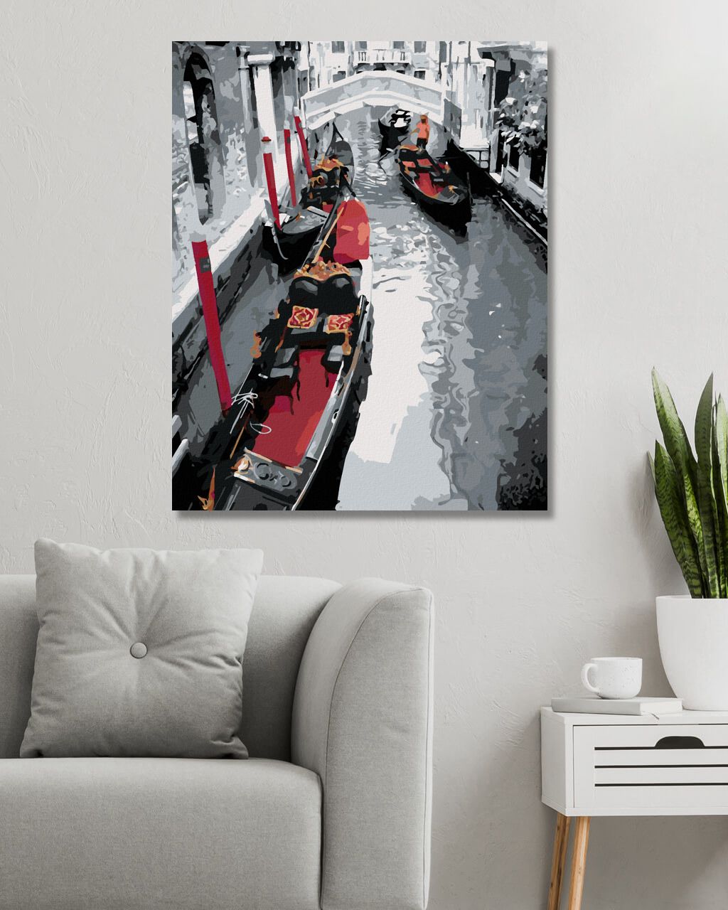zuty Malování podle čísel - ČERNOBÍLÉ BENÁTKY - Rozměr: 40x50 cm, Rámování: Varianta: bez rámu a bez vypnutí plátna - obrázek 3