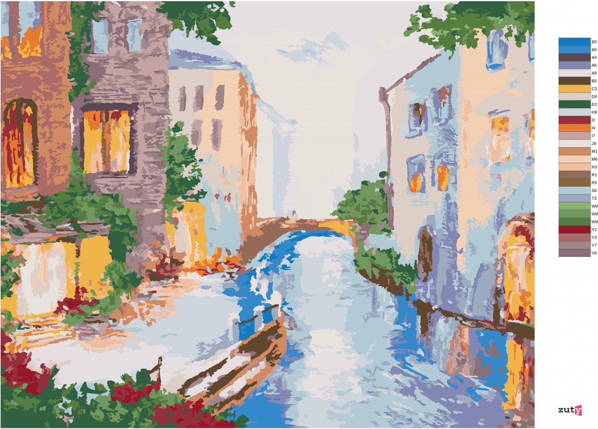 zuty Malování podle čísel - RANNÍ BENÁTKY - Rozměr: 40x50 cm, Rámování: Varianta: bez rámu a bez vypnutí plátna - obrázek 6