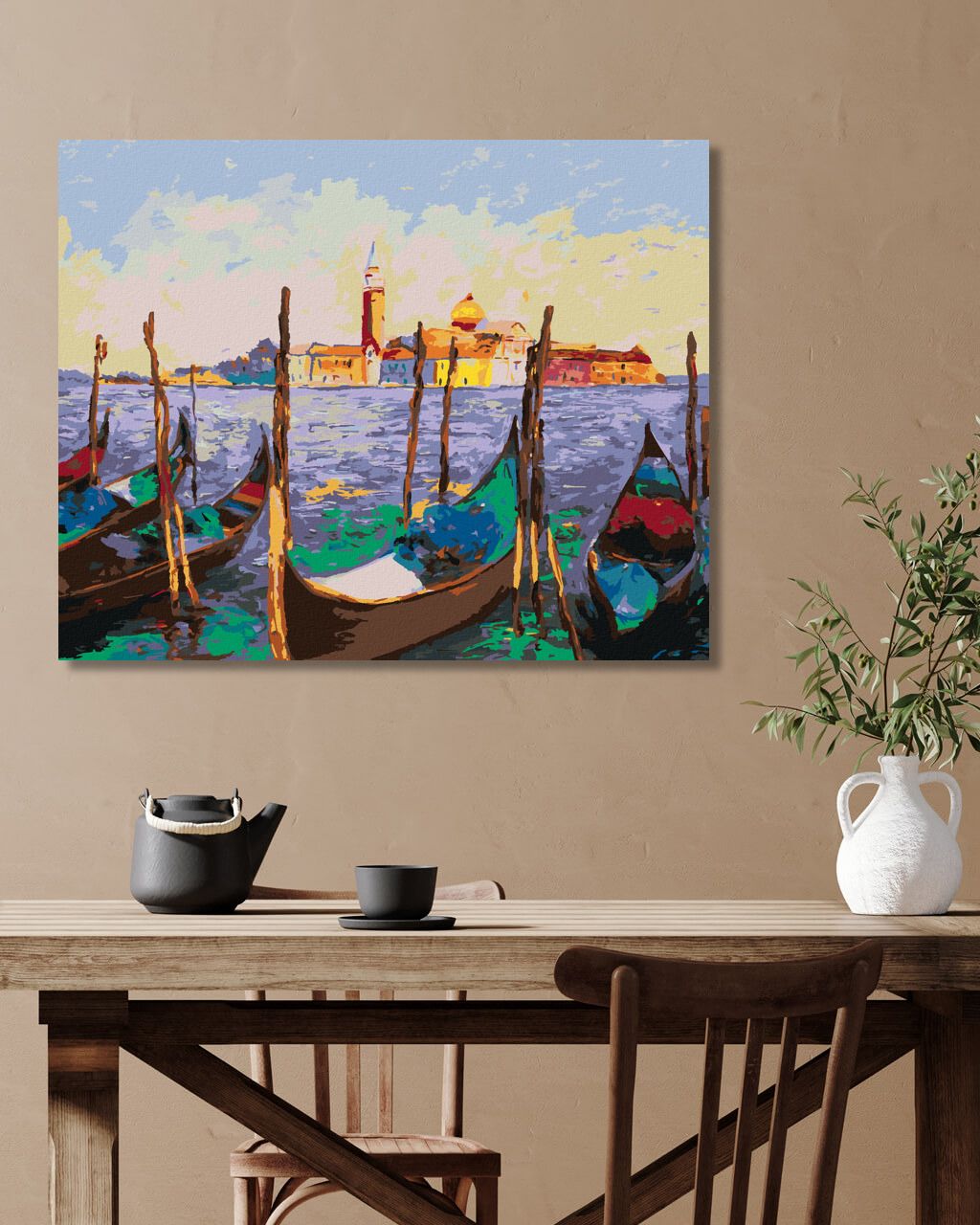 zuty Malování podle čísel - GONDOLY V BENÁTKÁCH - Rozměr: 40x50 cm, Rámování: Varianta: vypnuté plátno na rám - obrázek 3