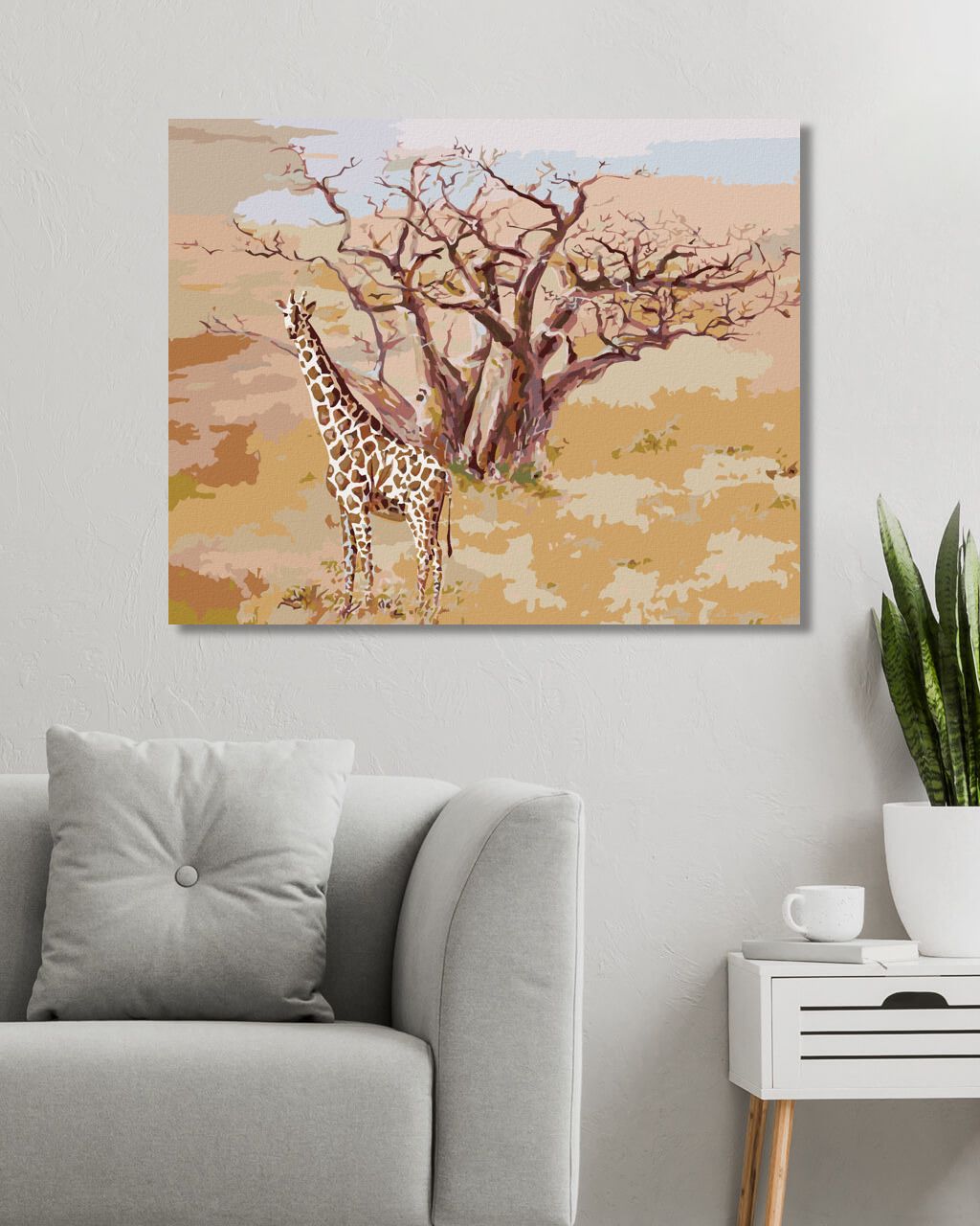 zuty Malování podle čísel - ŽIRAFA V KEŇI - Rozměr: 40x50 cm, Rámování: Varianta: vypnuté plátno na rám - obrázek 5