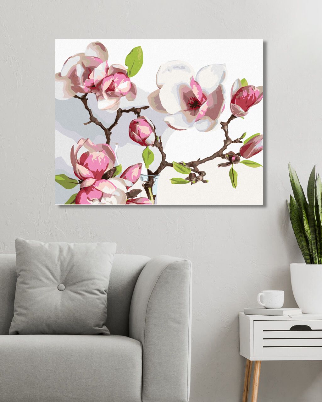zuty Malování podle čísel - JARNÍ KVETOUCÍ MAGNÓLIE - Rozměr: 40x50 cm, Rámování: Varianta: vypnuté plátno na rám - obrázek 10