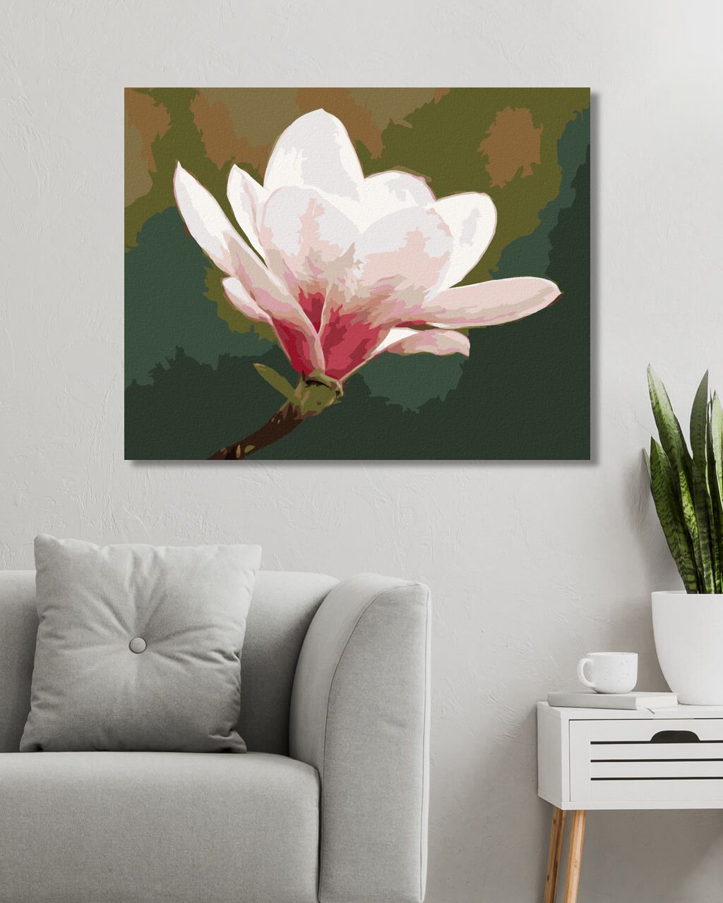 zuty Malování podle čísel - BÍLÁ MAGNÓLIE - Rozměr: 40x50 cm, Rámování: Varianta: bez rámu a bez vypnutí plátna - obrázek 5
