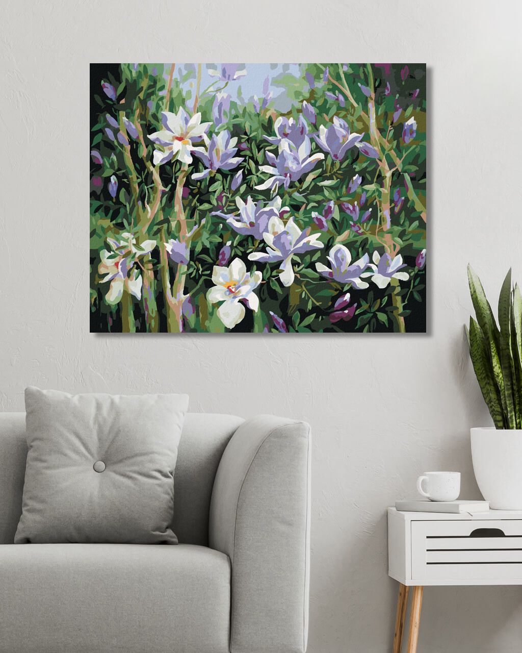 zuty Malování podle čísel - JARNÍ MAGNÓLIE - Rozměr: 40x50 cm, Rámování: Varianta: bez rámu a bez vypnutí plátna - obrázek 6
