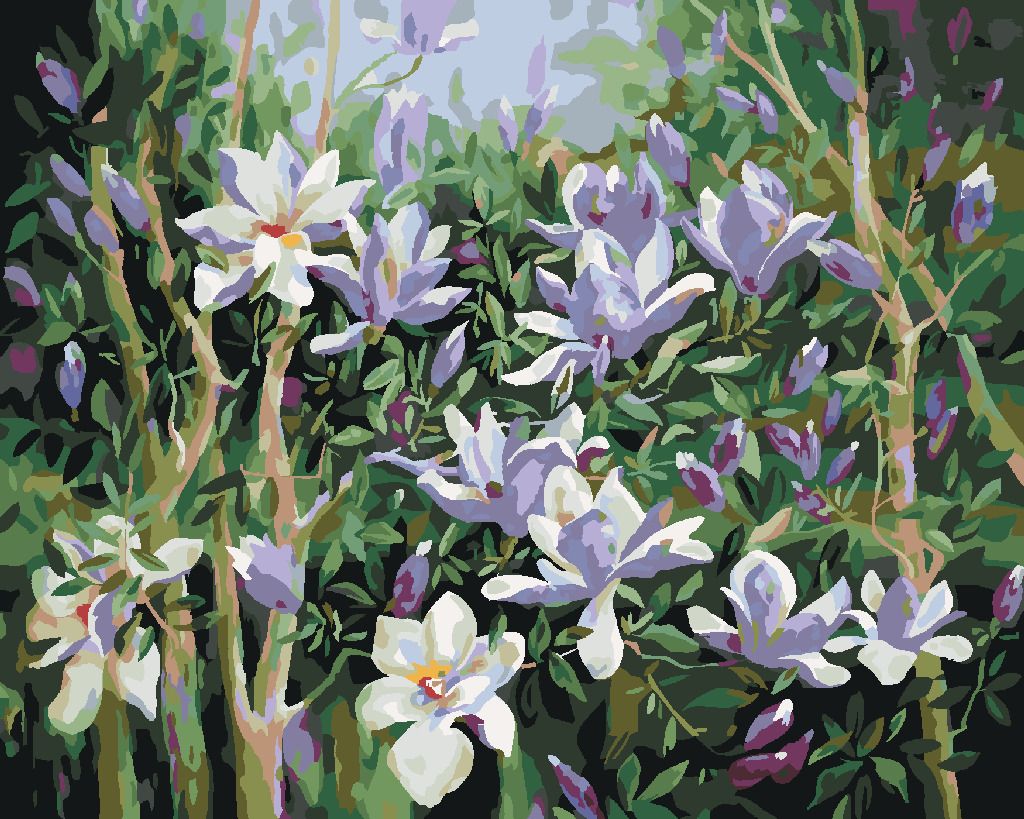 zuty Malování podle čísel - JARNÍ MAGNÓLIE - Rozměr: 40x50 cm, Rámování: Varianta: bez rámu a bez vypnutí plátna - obrázek 9