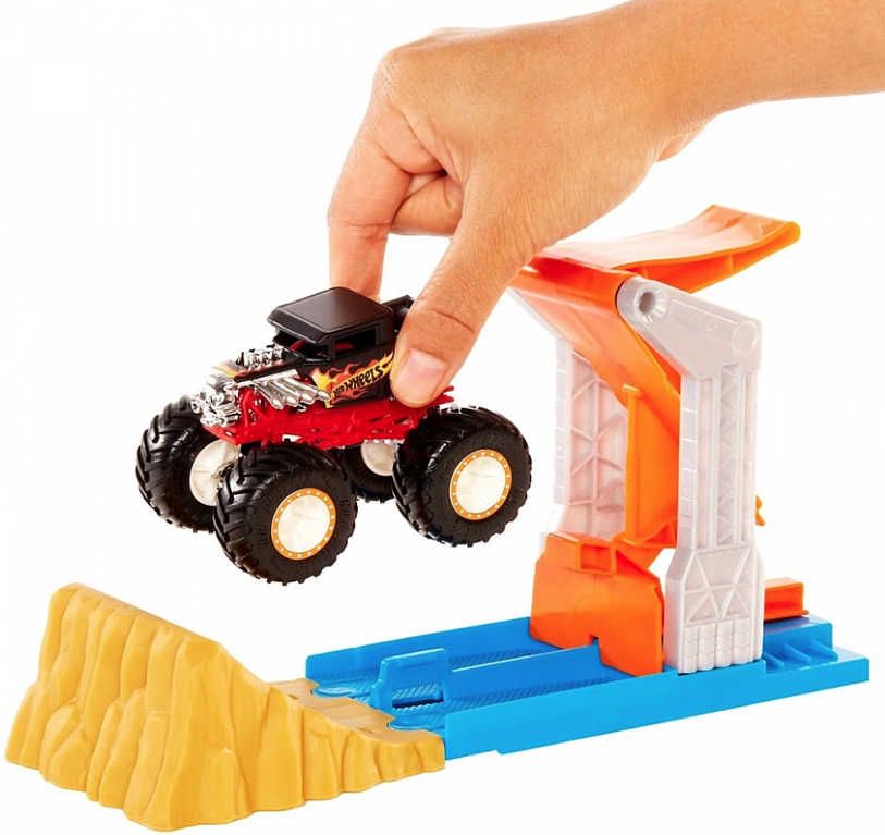 MATTEL HOT WHEELS Monster Trucks Startuj a tref se herní set s autíčkem - obrázek 2