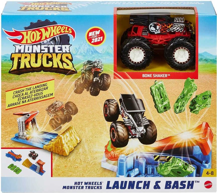 MATTEL HOT WHEELS Monster Trucks Startuj a tref se herní set s autíčkem - obrázek 3