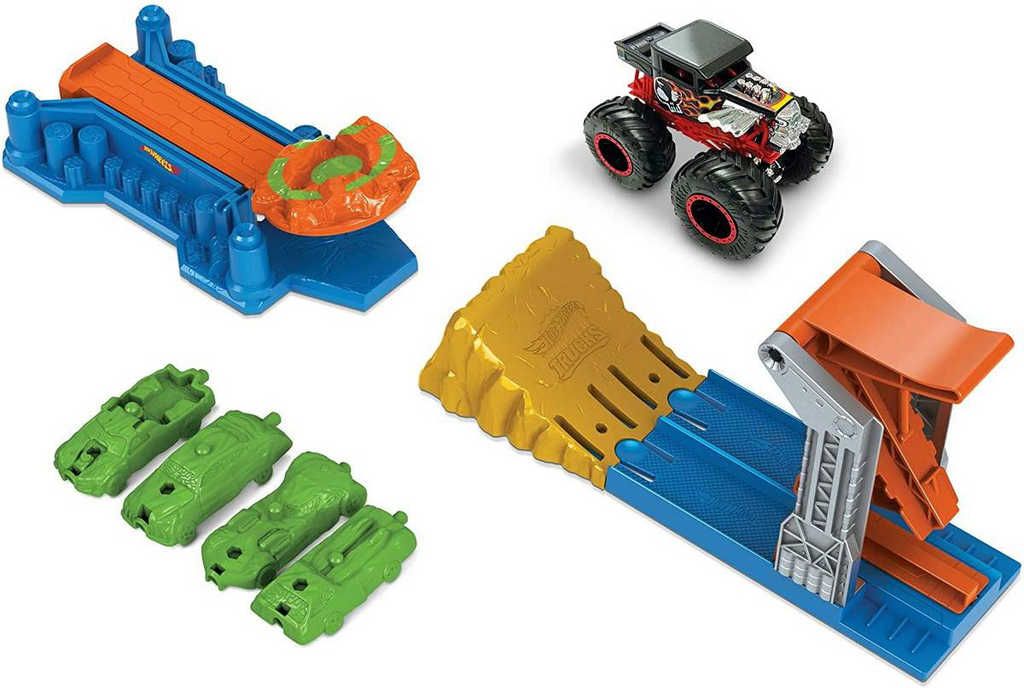 MATTEL HOT WHEELS Monster Trucks Startuj a tref se herní set s autíčkem - obrázek 4