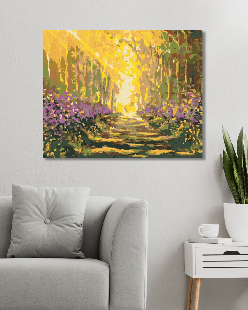 zuty Malování podle čísel - LETNÍ PROCHÁZKA LESEM - Rozměr: 40x50 cm, Rámování: Varianta: bez rámu a bez vypnutí plátna - obrázek 6