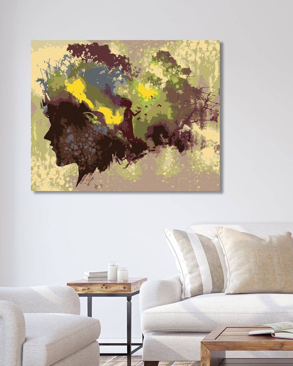 zuty Malování podle čísel - SILUETA ŽENY V LESE - Rozměr: 40x50 cm, Rámování: Varianta: bez rámu a bez vypnutí plátna - obrázek 8