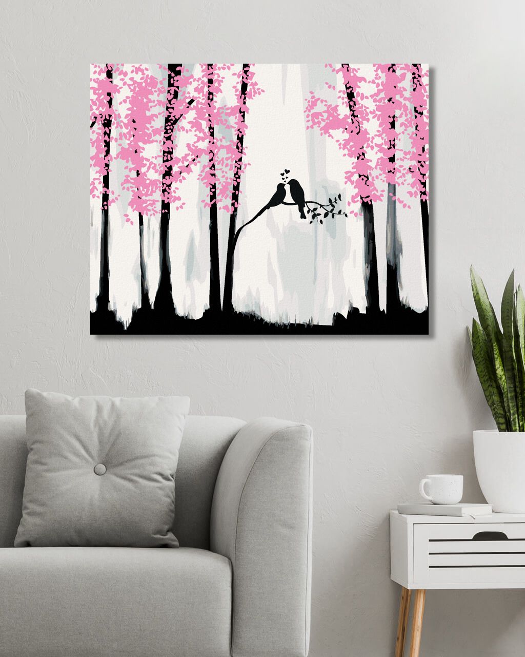zuty Malování podle čísel - PTAČÍ ROMANTIKA V LESE - Rozměr: 40x50 cm, Rámování: Varianta: vypnuté plátno na rám - obrázek 6