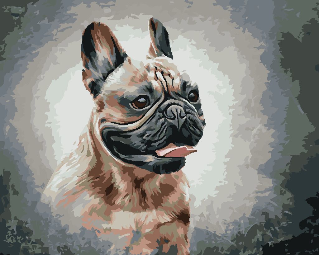 zuty Malování podle čísel - ŠŤASTNÝ FRANCOUZSKÝ BULDOČEK - Rozměr: 40x50 cm, Rámování: Varianta: bez rámu a bez vypnutí plátna - obrázek 10
