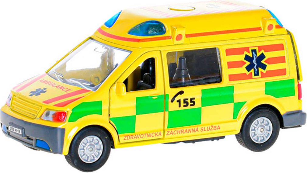 Auto záchranné složky CZ zpětný chod 14cm na baterie Světlo Zvuk 4 druhy kov - obrázek 5