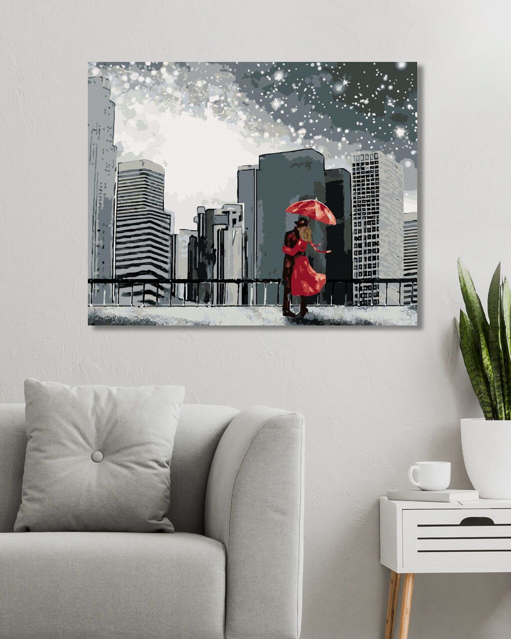 zuty Malování podle čísel - MUŽ SE ŽENOU V NEW YORKU - Rozměr: 40x50 cm, Rámování: Varianta: bez rámu a bez vypnutí plátna - obrázek 5